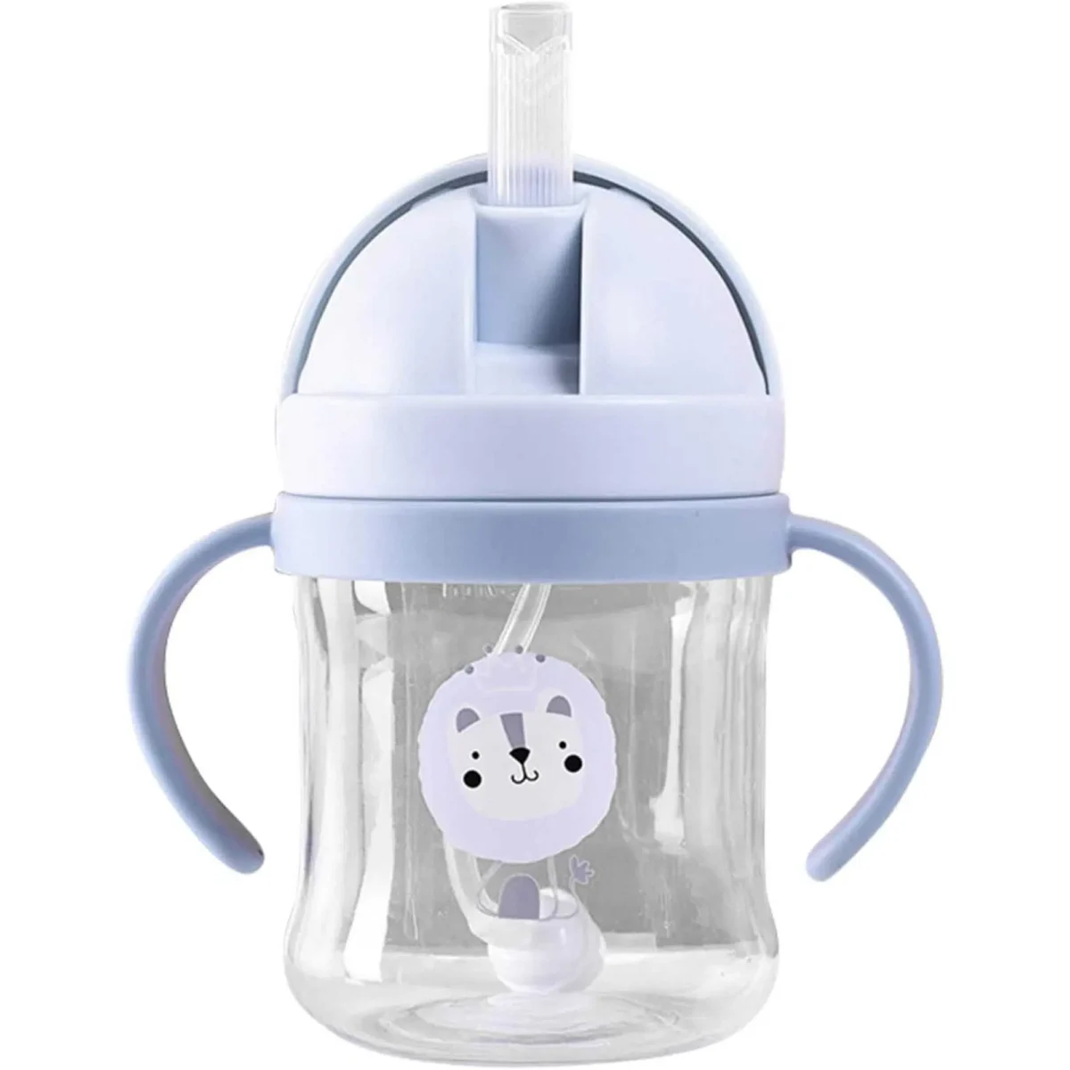 Free Spout Cup 250ml With Weighted Straw Animal Print Leak Proof Toddler Cup
