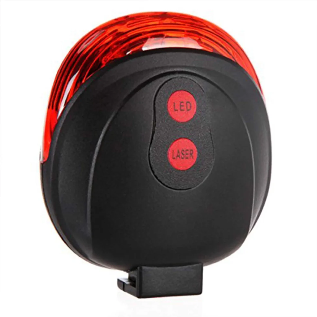 5 LED Tail Light With Twin Laser Road Safety Lights For Bikes
